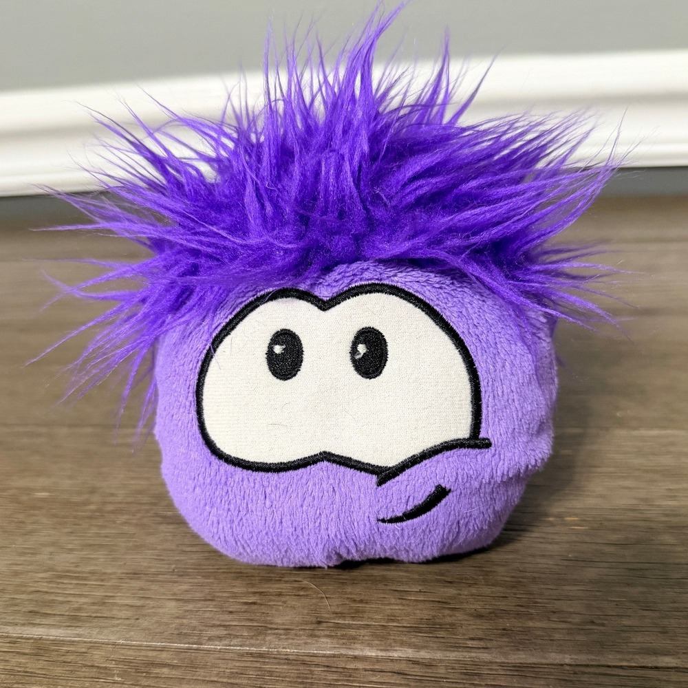 Club Penguin Purple Puffle Plush - Series 0 Original Stuffed Animal Toy